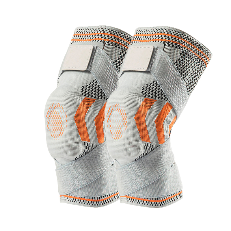 Suporte personalizável de suporte esportivo suporta o joelho de absorção de choque de silicone