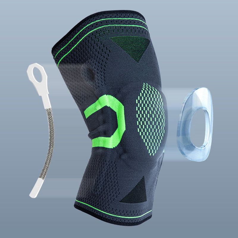 Protetor esportivo profissional respirável Suporte de manga de compressão de joelho com patela gel short exercício leve
