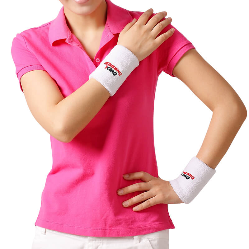 Terry de algodão esportivo de algodão esportivo de tênis pulseira bordado de pulseira banda de suor