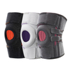 Patella Gel Pad Suporte ao joelho aberto com estabilizadores de mola lateral ， tiras de velcro ajustáveis