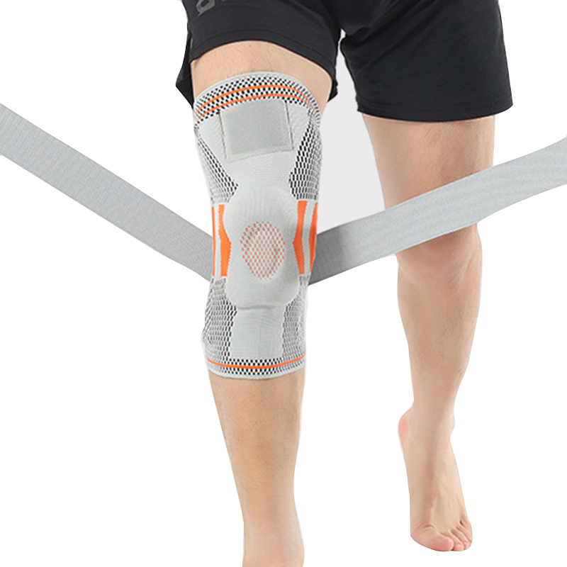 Suporte personalizável de suporte esportivo suporta o joelho de absorção de choque de silicone