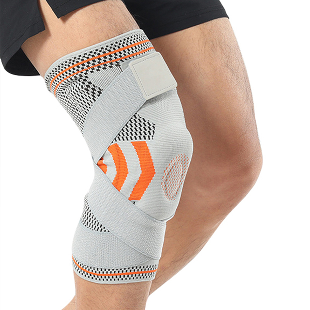 Suporte personalizável de suporte esportivo suporta o joelho de absorção de choque de silicone