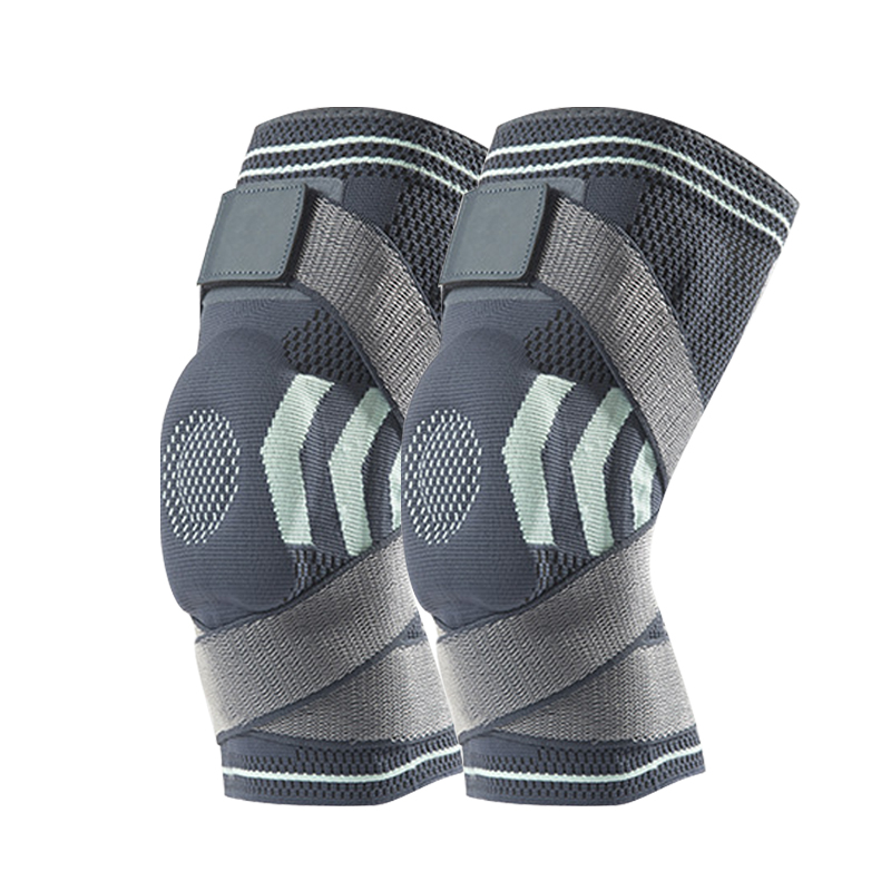 Suporte personalizável de suporte esportivo suporta o joelho de absorção de choque de silicone