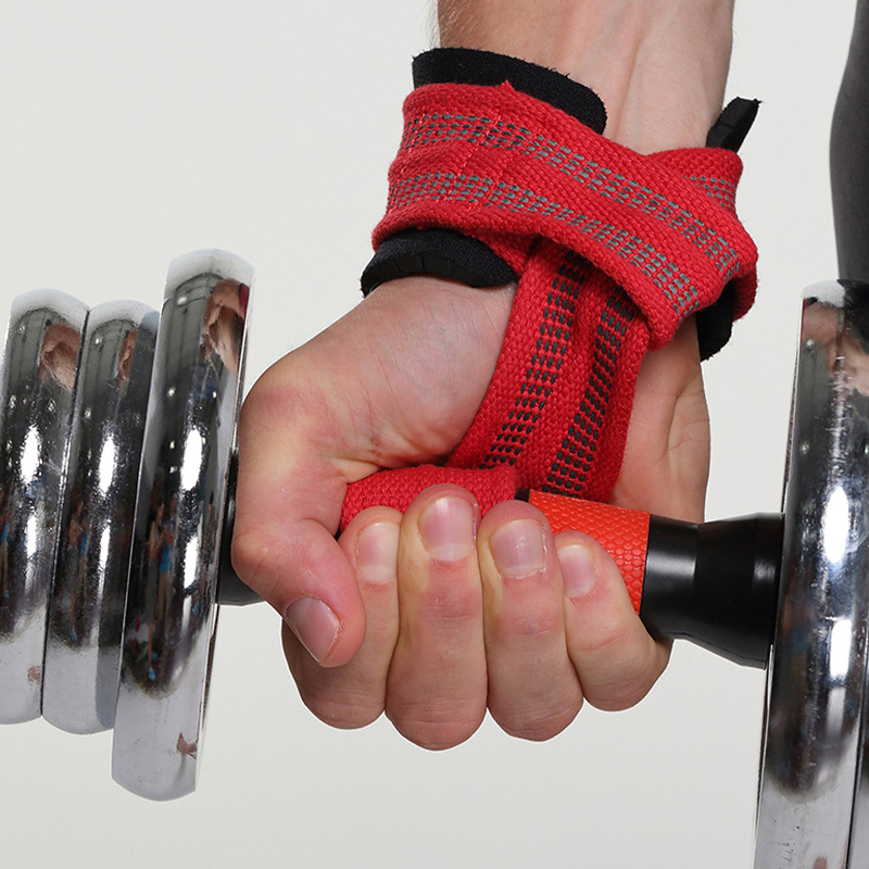 Cinta de pulso de levantamento de peso de academia com suporte de alcance para as mãos para treinamento de força de força suporta pulseira de haltere