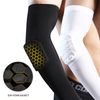 Mangas de braço de cotovelo lycra com cotovelo de favo de mel para mangas de cotovelo de basquete Compactação confortável