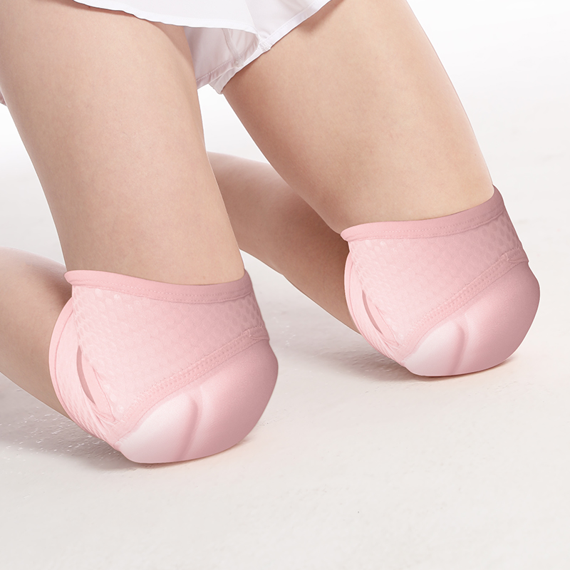 Joelheira de dança rosa/preta da dança com o joelho de bolso com espessura de esponja sponge sticky silicone não deslizamento